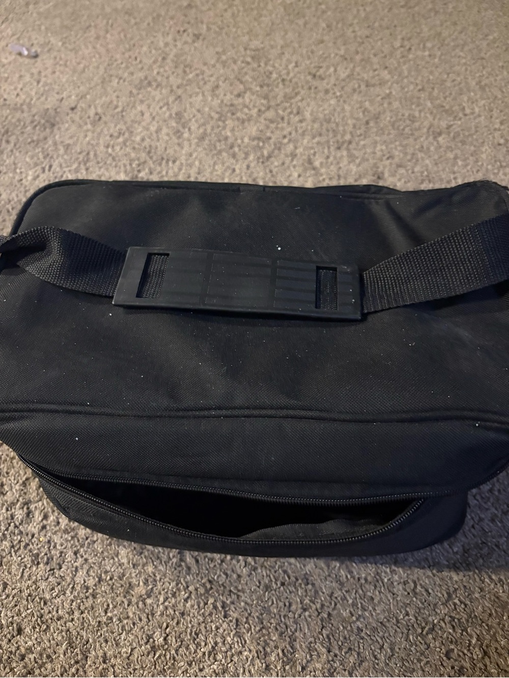 Black Travel Bag for Men with Padded Shoulder Strap